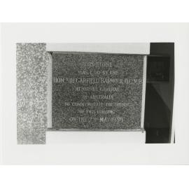 Commemorative stone, was located at Fitness World, Graf Avenue West Ryde, 2002