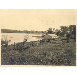 Parramatta River foreshore at Putney looking towards 'Yaralla' at Concord from 53 Pellisier Road, late 1930s
