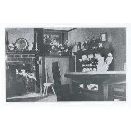 Interior (sitting room?) of "Rockend" cottage, Punt Road Gladesville, around 1900