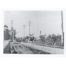 Looking down Punt Road Gladesville, towards "Rockend" cottage, around 1910
