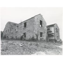Rockend cottage, Punt Road Gladesville, prior to restoration work, around 1980  : rear view, exterior