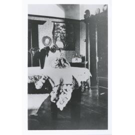 Interior (dining room?) of "Rockend" cottage, Punt Road Gladesville, around 1900 