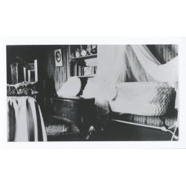 Interior (bedroom) of "Rockend" cottage, Punt Road Gladesville, around 1900 