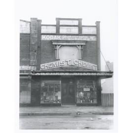Archer's Pharmacy, Blaxland Road (now Rowe Street west) Eastwood, around 1920 