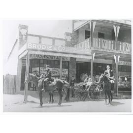 Brodie & Co, General Auctioneers and Property Salesmen, tram terminus Ryde, 1910