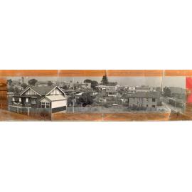 Panoramic view of Ryde village between St Anne's church and Blaxland Road in 1946 