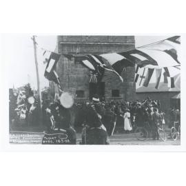 Sir Harry Rawson laying the foundation tablet of the Ryde Masonic Hall in 1908