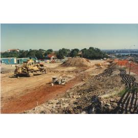 Construction site of Victoria Road underpass at Devlin Street intersection, Ryde, February 1997 