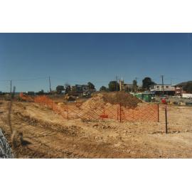 Construction site of Victoria Road underpass at Devlin Street intersection, Ryde, February 1997