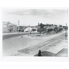 Tram terminus, Ryde: looking south from intersection of Lane Cove Road and Devlin Street, June 1935