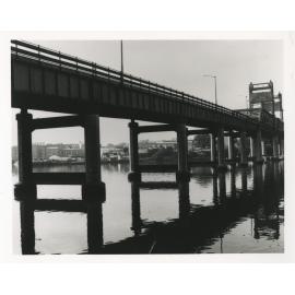 Ryde Bridge: view from the sand bank at Rhodes, 1974 