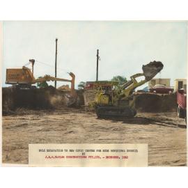 Excavation work prior to construction of Ryde Civic Centre, December 1962
