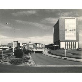 Ryde Civic Centre and Centenary Hall and Top Ryde shops, 1974