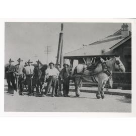 Ryde Council outdoor gang outside Pacey's house in Parkes Street Ryde, around 1930