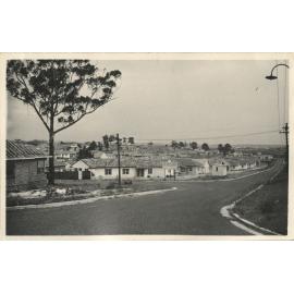 Ryde Council Housing Scheme Project no.2: Denistone East, looking towards corner of Jackson Crescent & Cecil Street at first house in project completed and occupied, taken around 1947