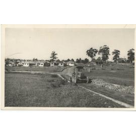 Ryde Council Housing Scheme Project no.2, Denistone East, Jackson Crescent under construction, 1947