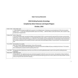 Ryde Tramway Memorials: 1910 "Drinking Fountain"