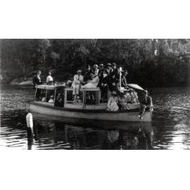 A "Fairyland" party on board the "Kingfisher" on the Lane Cove River, 1920s 
