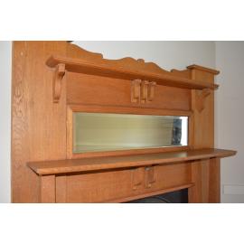 Elsinore, 20 Osborne Avenue, Putney: formal dining fireplace, detail of timberwork