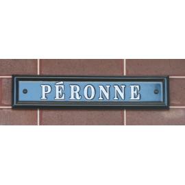 "Peronne", 9 Moss Street, West Ryde: nameplate