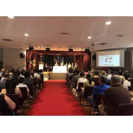 View of the stage at the Australia Day citizenship ceremony, January 2019