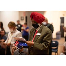 New citizen at a Citizenship Ceremony, November 2020