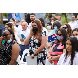 New citizens at the Australia Day Citizenship Ceremony, 2022