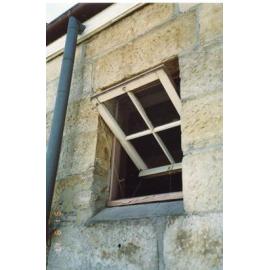 Windows of the original Particular Baptist chapel built 1862, in grounds of St Brigid's convent Victoria Road, Ryde