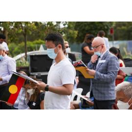 New citizen at the Australia Day Citizenship Ceremony, 2022