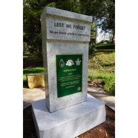Korean War Memorial (front left), Meadowbank