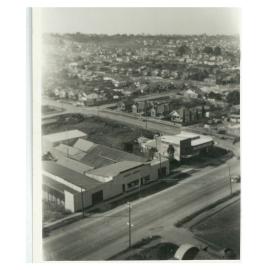 West Ryde, Victoria Road vicinity looking north from the Pumping Station Chimney, early 1950s