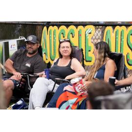 Members of the public seated and socialising during 2026 Australia Day celebrations
