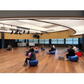 Participants taking part in a Drum Fit session during the City of Ryde Seniors Festival, held in conjunction with the NSW Seniors Festival, 2026