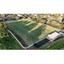 Aerial view of the upgraded Gannon Park, Ryde (looking towards Numa Road and Berripa Close)