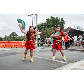 Street Performers with Hoops and fans at the Lunar New Year Festival, 2026