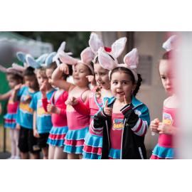 Children's dance group performing at the West Ryde Easter Celebrations