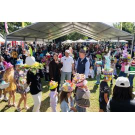 Children in the Easter hat parade, West Ryde Easter Celebrations
