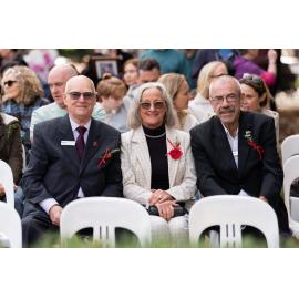 Peter Simons, John Outridge, Directors of Club Ryde attending the Anzac Day Service, Anzac Park, West Ryde