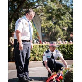 Members of the Ambulance Service at the Anzac Day Service, Anzac Park, West Ryde