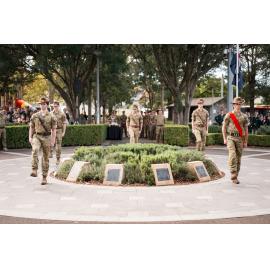 Catafalque party at the Anzac Day Service, Anzac Park, West Ryde