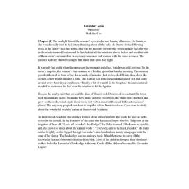 Lavender Logos by Madeline Liu: runner-up in the writing category, ages 20-24, Youth Creative Competition 2023