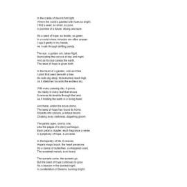 The seed of hope by Sheldon Chan: runner-up in the writing category, ages 12-15, Youth Creative Competition 2023