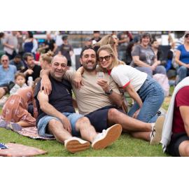 Family group at the Cork & Fork festival, Putney
