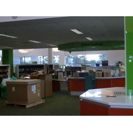 Interior view of the new Ryde Library before opening: taken during the community book pass event