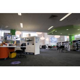 Interior view of Ryde Library during the Covid pandemic