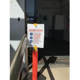 Eastwood Police Station covid signage, April 2020