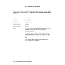 Transcript of an interview with Dorothy Jacobs