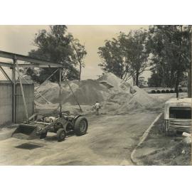 Ryde Pumping Station no.2 : ash heap awaiting removal from the site by truck