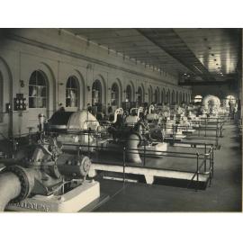 Ryde Pumping Station No.2 : interior view the Engine House, taken circa 1960-1970
