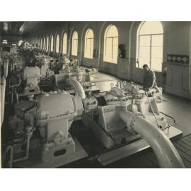 Ryde Pumping Station No.2 : interior view the Engine House, taken circa 1960-1970